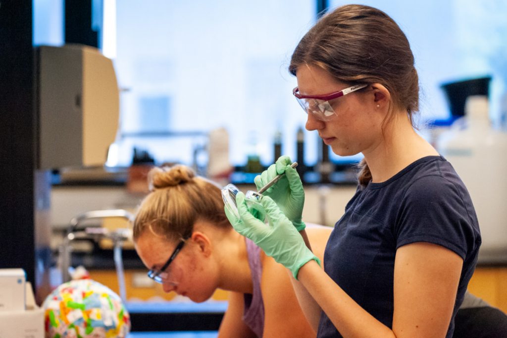 Students in science lab