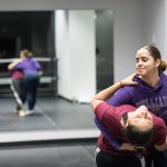 Students practicing dance