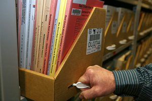 Library Shelving Facility close up