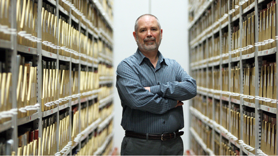 Dave Chalifoux in the Library Shelving Facility