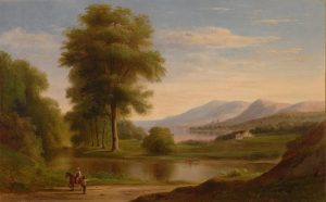 oil on canvas by Robert Selden Duncanson, a member of the Hudson River School. 