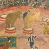 Detail from “Circus,” 1950. Tempera and gold leaf on incised, gessoed masonite. By Charles Prendergast.