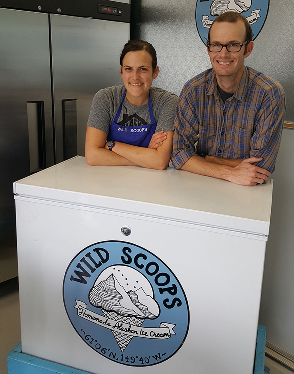 Elissa Brown, Class of 2009, owner of Wild Scoops Ice Cream in Anchorage, Alaska