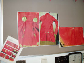 Photographs of the red broadcloth jacket