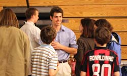 Five O'clock Shadow members with WES students