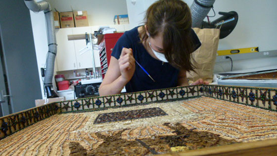 Zoe Samels works on General Slocum