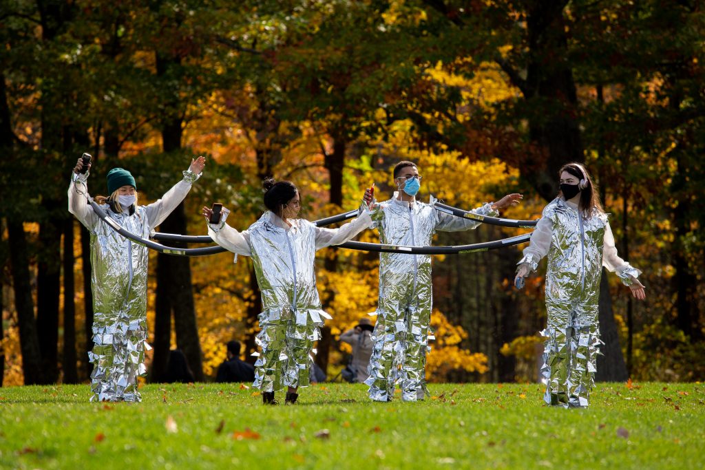Students in the Sound and Sculpture courses at the Clark Art Institute in October