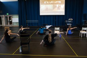CoDa contemporary dance ensemble rehearses the show "Rooms," an exploration of isolation that combined in-person and remote dance.