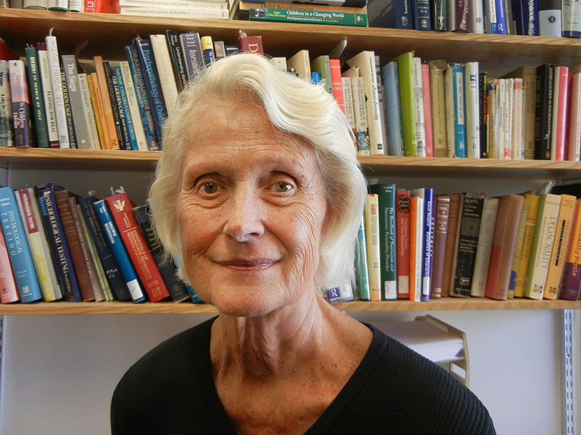 A portrait of Phebe Cramer, emerita professor of psychology.